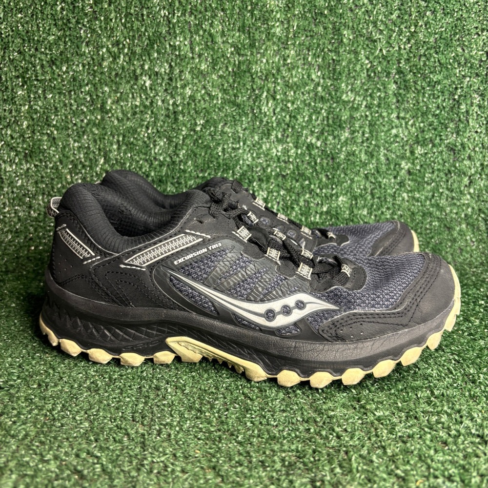 Saucony Excursion TR13 Versafoam Trail Running Shoes Black Grey Womens Size 8.5